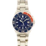 Gentlemen's Seiko Kinetic wristwatch with blue and red Pepsi bezel, the case numbered 240018, 4cm in