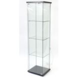 Illuminated glass shop display case and key, 163cm H x 43cm W x 37cm D : For Further Condition