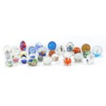 Collection of colourful glass paperweights : For Further Condition Reports or to Bid Live please