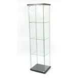 Illuminated glass shop display case and key, 163cm H x 43cm W x 37cm D : For Further Condition