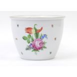 Large Herend of Hungary porcelain planter hand painted with flowers, 31cm high x 41cm in