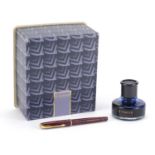 Parker Sonnet fountain pen with sapphire writing ink, box and case :For Further Condition Reports