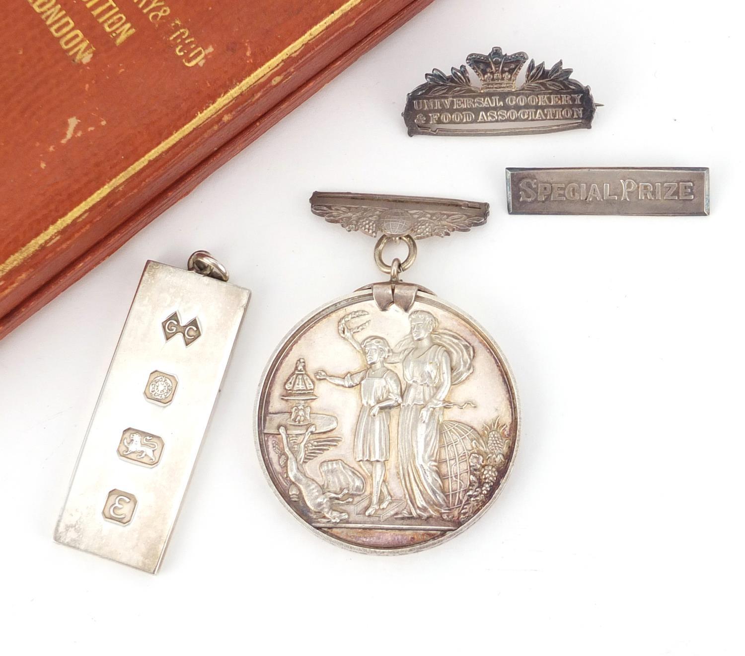 Universal Cookery and Food Exhibition silver special prize medal, with fitted case, engraved - Image 3 of 16