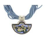 Frey Wille water lily necklace in the style of Claude Monet, with box :For Further Condition Reports