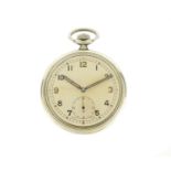 Military interest Doxa open face pocket watch with, 5.4cm in diameter :For Further Condition Reports