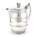 19th century Stimpson's patent double wall pitcher, impressed and applied marks to the base, 26cm