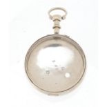 Georgian silver pocket watch pear case with spare glass, hallmarked London 1813, 4.8cm in
