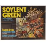 Vintage Soylent Green UK quad film poster, printed by W E Berry :For Further Condition Reports