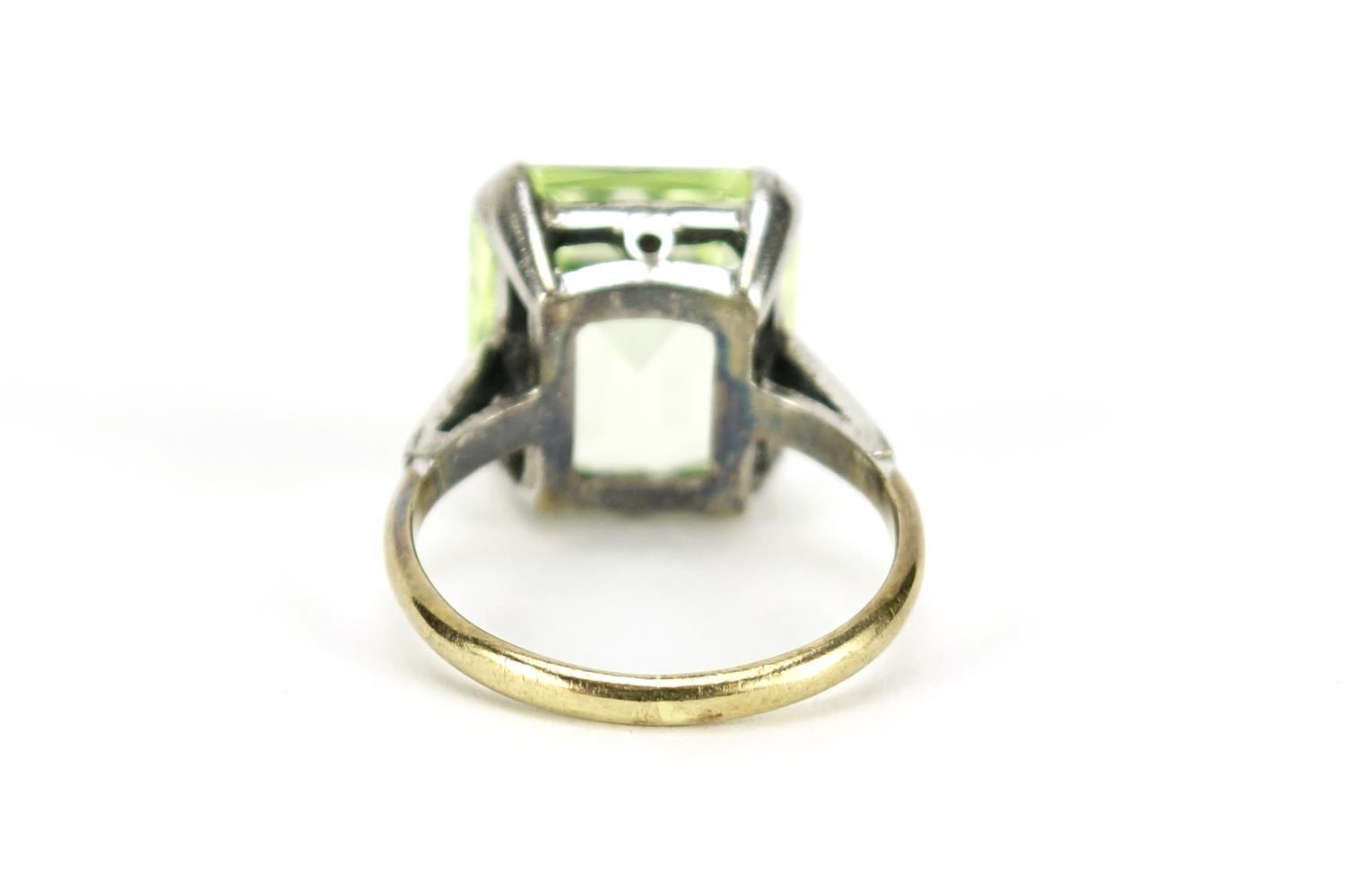 9ct gold green stone ring, size L, 4.5g :For Further Condition Reports Please Visit Our Website. - Image 6 of 8