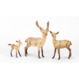 Beswick stag, doe and fawn, the largest 20cm high :For Further Condition Reports Please Visit Our