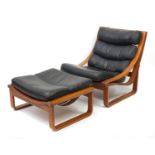 Vintage Tessa T4 lounge chair with foot stool designed by Fred Lowen, the chair 80cm high :For