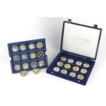 The History of Flight Centenary coin collection comprising twenty six gold plated coins :For Further