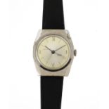 Vintage Home Recall alarm wristwatch, the case numbered 1125, 3.5cm in diameter :For Further