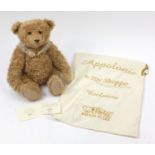 Large Steiff toy Shoppe exclusive Appolonia teddy bear with jointed limbs, with dust cover and