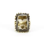 Large 9ct gold smoky quartz ring, size L, 10.0g :For Further Condition Reports Please Visit Our