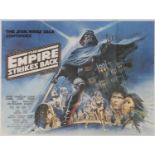 Vintage Star Wars The Empire Strikes Back UK quad film poster, printed by W E Berry 1979 :For