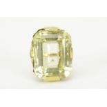 Large 9ct gold citrine ring, size O, 12.2g :For Further Condition Reports Please Visit Our