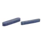 Two Ottoman lapis lazuli pen boxes, each approximately 19cm in length :For Further Condition Reports