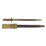British Military 1907 pattern bayonet with scabbard by Wilkinson, 57.5cm in length :For Further