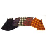 Five Scottish tartan kilts :For Further Condition Reports Please Visit Our Website. Updated Daily