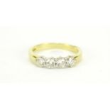 18ct gold diamond four stone ring, size N, 3.5g :For Further Condition Reports Please Visit Our