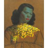 Vladimir Tretchikoff - Chinese girl, vintage print in colour, unframed, 61cm x 51cm :For Further
