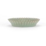 Chinese porcelain celadon glazed brush washer, 18.5cm wide :For Further Condition Reports Please