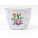Large Herend of Hungary porcelain planter hand painted with flowers, 31cm high x 41cm in diameter :