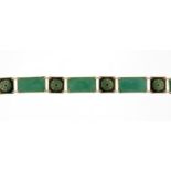 Norwegian silver and guilloche enamel bracelet, 17cm in length, 13.7g :For Further Condition Reports