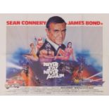 Vintage James Bond 007 Never Say Never Again UK quad film poster, printed by W E Berry :For