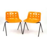 Pair of Robin Day design loft chairs, 70cm high :For Further Condition Reports Please Visit Our