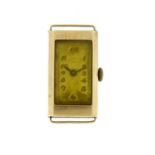 Vintage 9ct gold Ingersoll wristwatch, overall 3.6cm in length,14.8g :For Further Condition