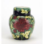 Moorcroft pottery ginger jar and cover from the Connoisseur Collection, hand painted in the