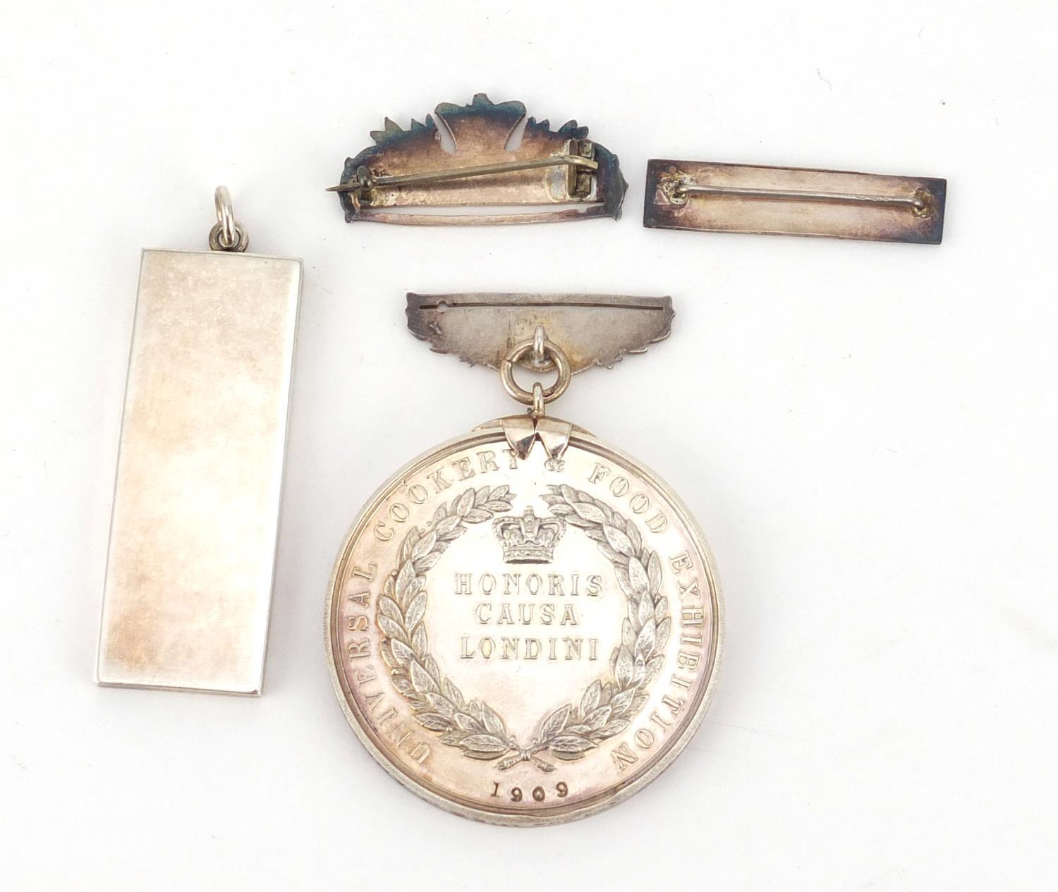 Universal Cookery and Food Exhibition silver special prize medal, with fitted case, engraved - Image 15 of 16
