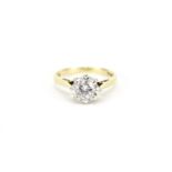 18ct gold diamond solitaire ring, A.T Ld makers mark, size L, 3.0g :For Further Condition Reports