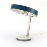 Contemporary green and cream adjustable desk lamp, 25cm high :For Further Condition Reports Please