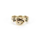 9ct rose gold knot design ring, size M, 2.8g :For Further Condition Reports Please Visit Our