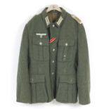 German Military interest tunic with badges and epaulettes :For Further Condition Reports Please