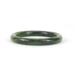 Chinese green jade bangle, 7.8cm in diameter, 41.8g :For Further Condition Reports Please Visit