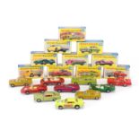 Ten vintage Matchbox Superfast die cast vehicles with boxes comprising numbers no.36, no.36, no.