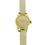 Ladies 9ct gold Omega wristwatch, 1.9cm in diameter :For Further Condition Reports Please Visit