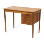 Vintage Danish teak desk by Risskov Mobelabrikken, 74cm H x 102cm W x 56cm D :For Further