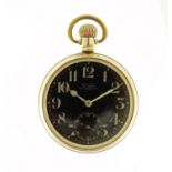 Military interest Omega open face pocket watch with subsidiary dial, the dial numbered B.B.2559, 5cm