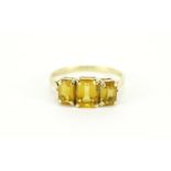 Unmarked gold citrine ring, size O, 2.3g :For Further Condition Reports Please Visit Our Website.