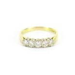 18ct gold diamond five stone ring, size O, 3.1g :For Further Condition Reports Please Visit Our