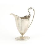 Fluted silver milk jug by Walker & Hall, Sheffield 1911, 13.5cm high, 133.2g :For Further