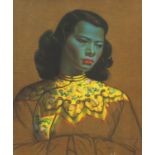 Vladimir Tretchikoff - Chinese girl, vintage print in colour, unframed, 61cm x 51cm :For Further