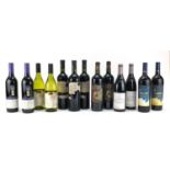 Thirteen bottles of wine including Shiraz, Sauvignon Blanc and Cabernet Sauvignon :For Further