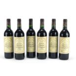 Six bottles of 1995 Château Gloria St Julien red wine :For Further Condition Reports Please Visit