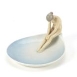 Danish nude female dish by Bing & Grøndahl, 20cm in length :For Further Condition Reports Please